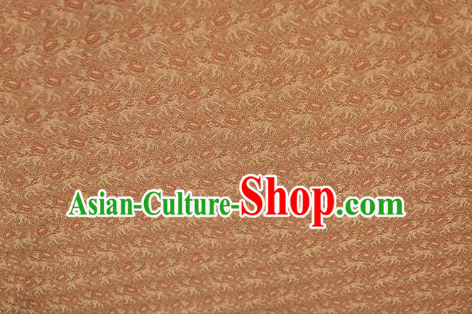 Chinese Classical Pattern Design Orange Silk Fabric Asian Traditional Cheongsam Brocade Material