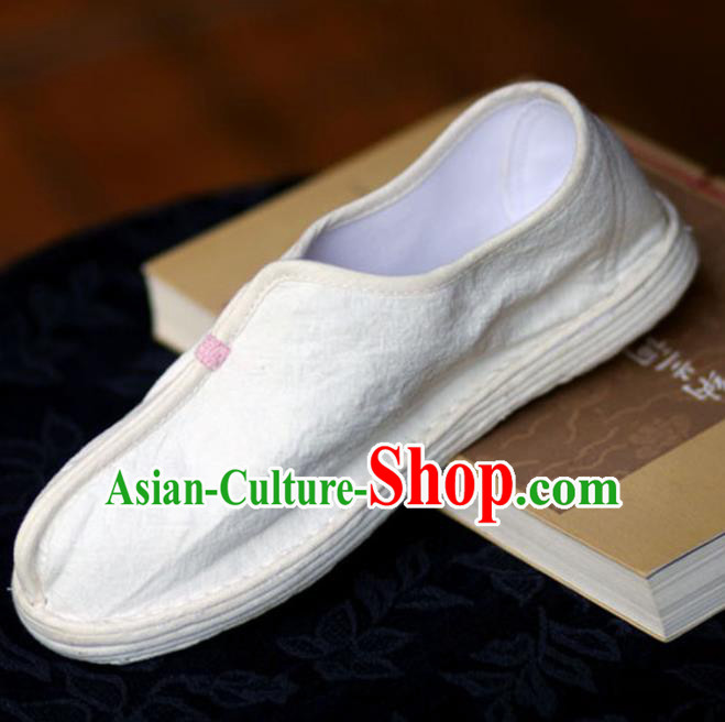 Chinese Traditional National White Cloth Shoes Hanfu Shoes for Women