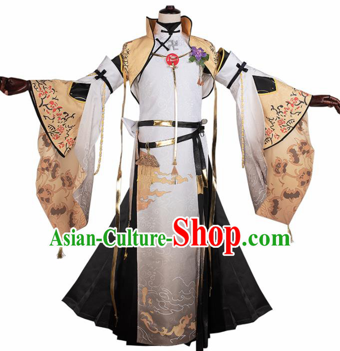 Chinese Cosplay Swordsman Hanfu Clothing Traditional Ancient Prince Costume for Men
