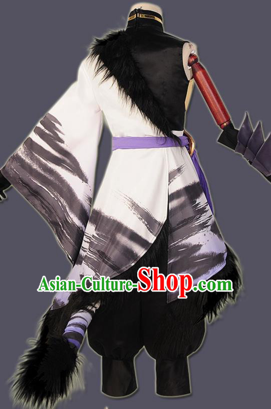 Chinese Cosplay Swordsman Hunter Hanfu Cloting Traditional Ancient Knight Costume for Men