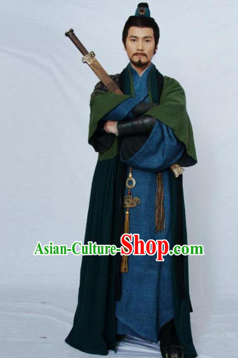 Chinese Traditional Han Dynasty Swordsman Costume Ancient Wu Xia Drama Hanfu Clothing for Men
