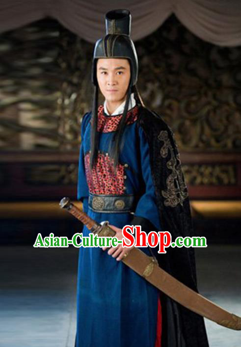 Chinese Traditional Ming Dynasty Imperial Guards Costume Ancient Drama Swordsman Hanfu Clothing for Men