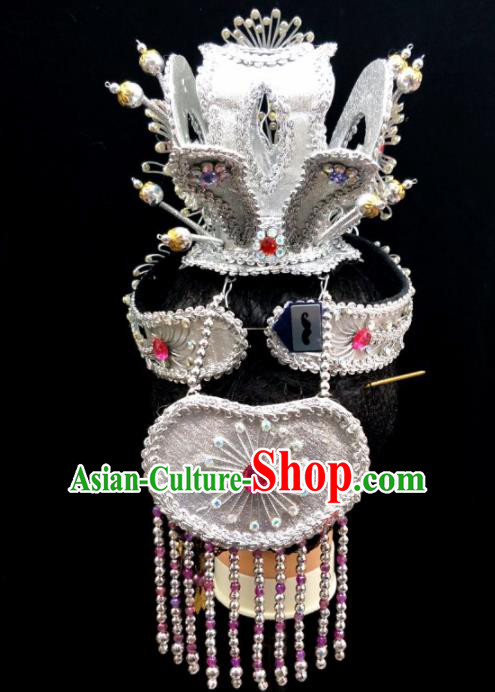 Chinese Traditional Peking Opera Scholar Hat Handmade Ancient Crown Prince Headwear for Men