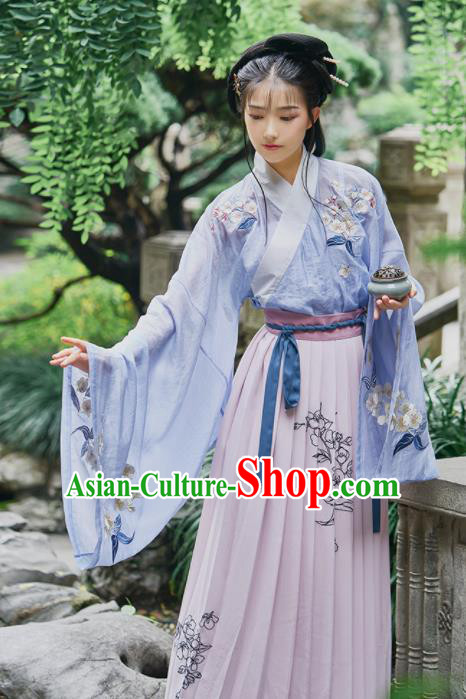 Chinese Ancient Drama Servant Girl Hanfu Dress Traditional Han Dynasty Royal Princess Costumes for Women