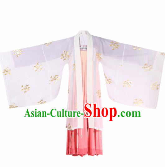 Chinese Ancient Drama Royal Princess Hanfu Dress Traditional Tang Dynasty Palace Lady Costumes for Women
