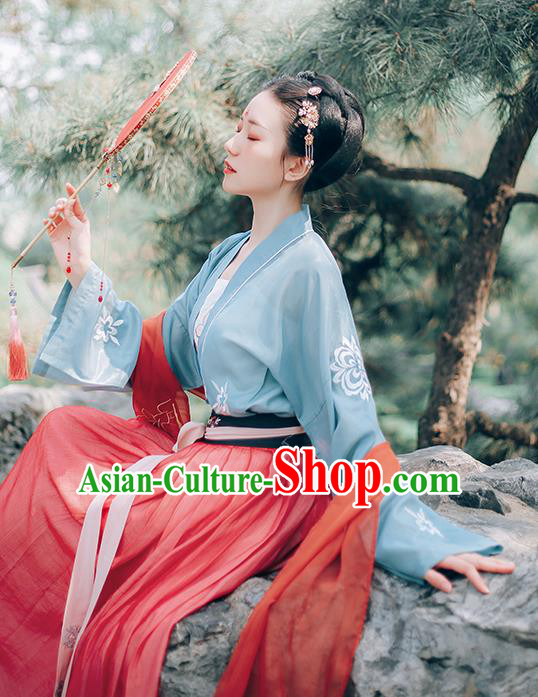 Chinese Ancient Drama Maidservant Hanfu Dress Traditional Song Dynasty Servant Girl Costumes for Women