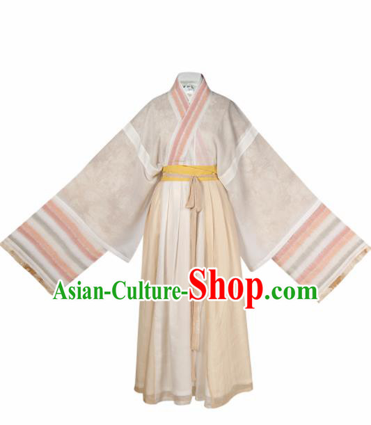 Chinese Ancient Swordswoman Hanfu Dress Traditional Jin Dynasty Female Civilian Costumes for Women