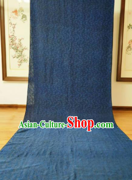 Asian Chinese Traditional Roses Pattern Design Navy Gambiered Guangdong Gauze Fabric Silk Material
