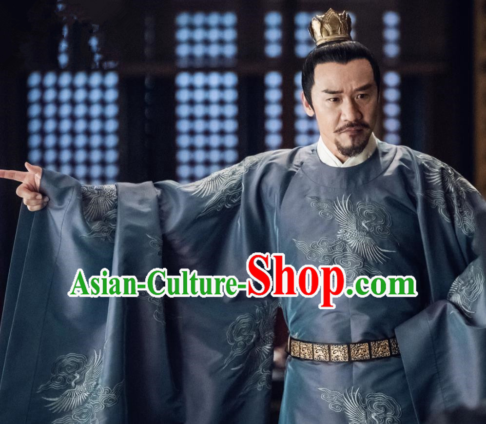 Traditional Drama Royal Nirvana Chinese Song Dynasty Emperor Xiao Ruijian Clothing Ancient Imperator Costume for Men