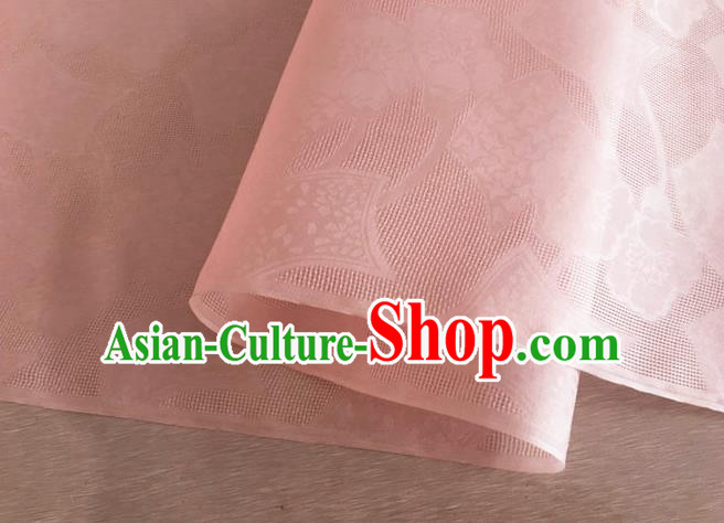 Asian Chinese Classical Pattern Design Pink Organza Jacquard Fabric Traditional Cheongsam Silk Material