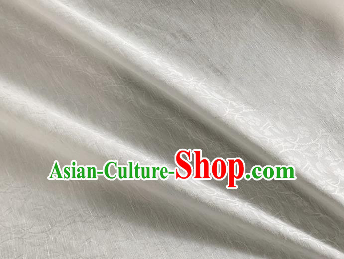 Asian Chinese Classical Pattern Design White Jacquard Fabric Traditional Cheongsam Silk Material