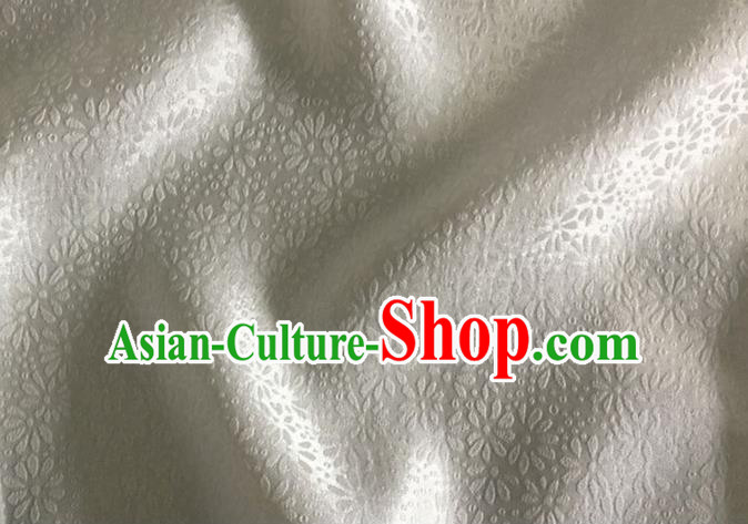 Asian Chinese Classical Jacquard Pattern Design White Brocade Fabric Traditional Cheongsam Silk Material