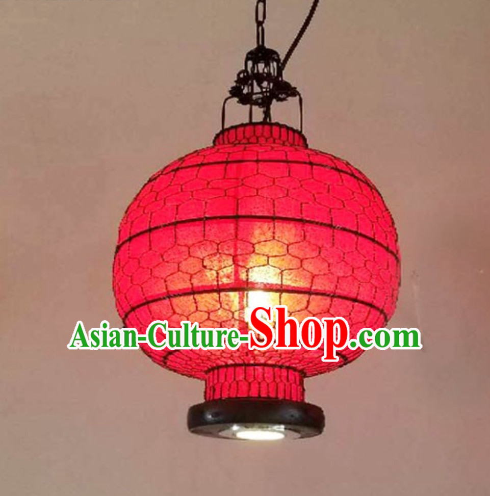 Lucky Red Chinese Classical Handmade Iron Mesh Lantern