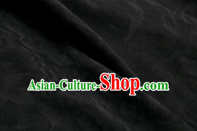 Chinese Classical Dragon Pattern Design Black Mulberry Silk Fabric Asian Traditional Cheongsam Silk Material