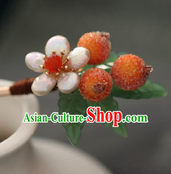 Chinese Handmade Princess Hawthorn Hairpins Ancient Hanfu Hair Accessories for Women