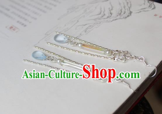 Chinese Traditional Hanfu Earrings Handmade Ancient Princess Ear Accessories for Women