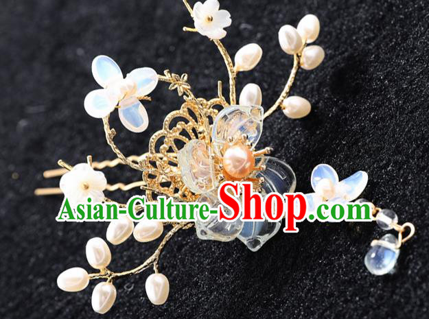 Traditional Handmade Chinese Wedding Bauhinia Hairpins Ancient Bride Hair Accessories for Women