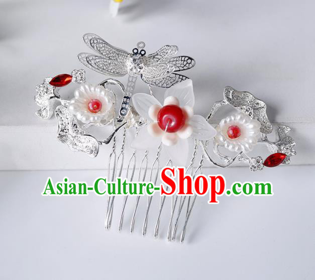Traditional Chinese Hanfu Dragonfly Hair Comb Handmade Ancient Princess Hair Accessories for Women