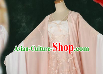 Chinese Drama Ancient Princess Pink Hanfu Dress for Women