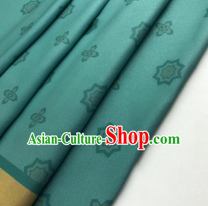 Chinese Traditional Classical Pattern Green Chiffon Fabric Silk Fabric Hanfu Dress Material