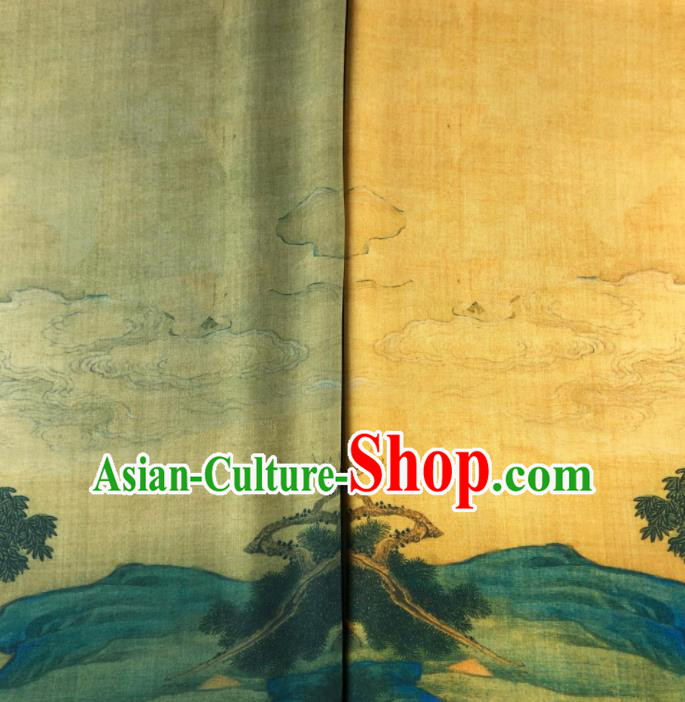 Chinese Traditional Classical Immortals Pattern Flax Fabric Silk Fabric Hanfu Dress Material