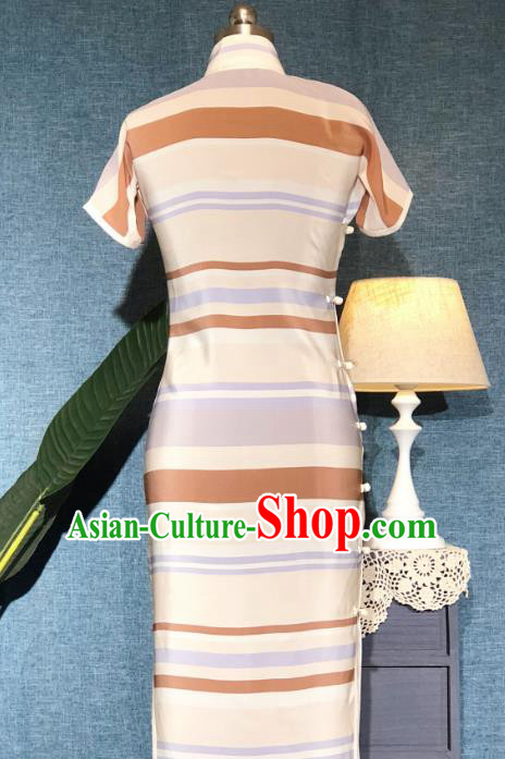 Chinese Traditional Silk Qipao Dress National Tang Suit Cheongsam Costumes for Women