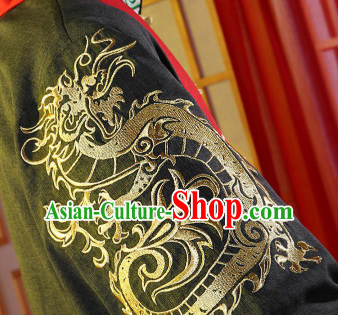 Chinese Traditional Embroidered Clothing Tang Suit Cosplay Costumes for Men