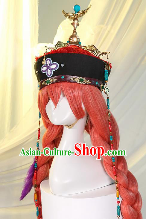 Chinese Traditional Cosplay Qing Dynasty Queen Phoenix Coronet Ancient Empress Hat for Women