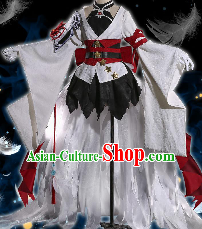 Japanese Traditional Cosplay Crane Dress Japan Onmyoji Costumes for Women