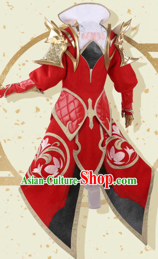 Chinese Traditional Cosplay Wedding Bridegroom Red Clothing Ancient Swordsman Costumes for Men