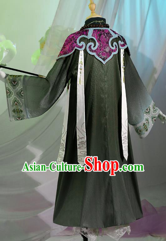 Chinese Traditional Cosplay Queen Black Hanfu Dress Ancient Swordsman Costumes for Women