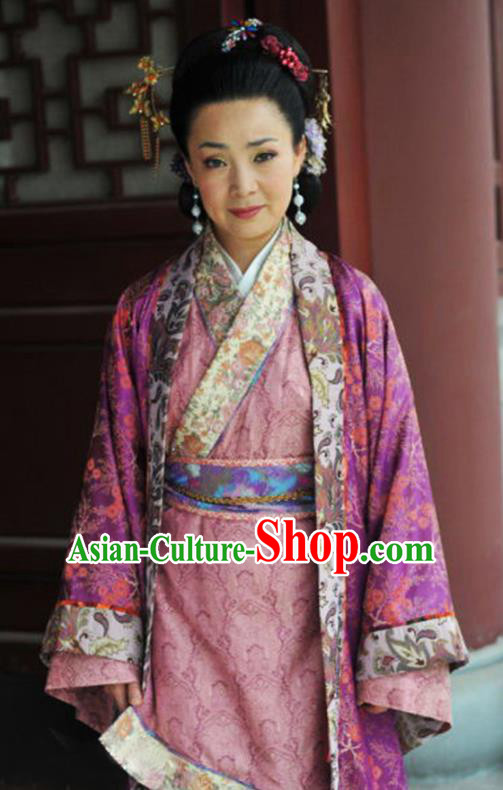 Chinese Traditional Han Dynasty Queen Mother Hanfu Dress Ancient Drama Empress Dowager Historical Costumes for Women