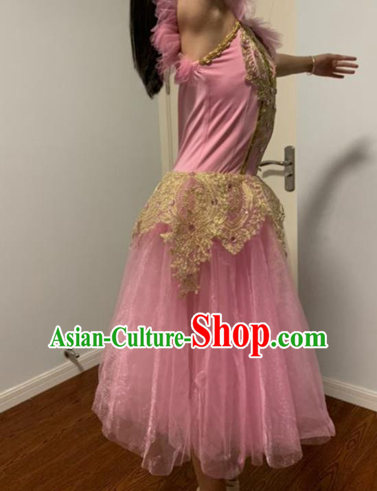 Professional Ballet Dance Pink Tutu Dress Modern Dance Ballerina Stage Performance Costume for Kids