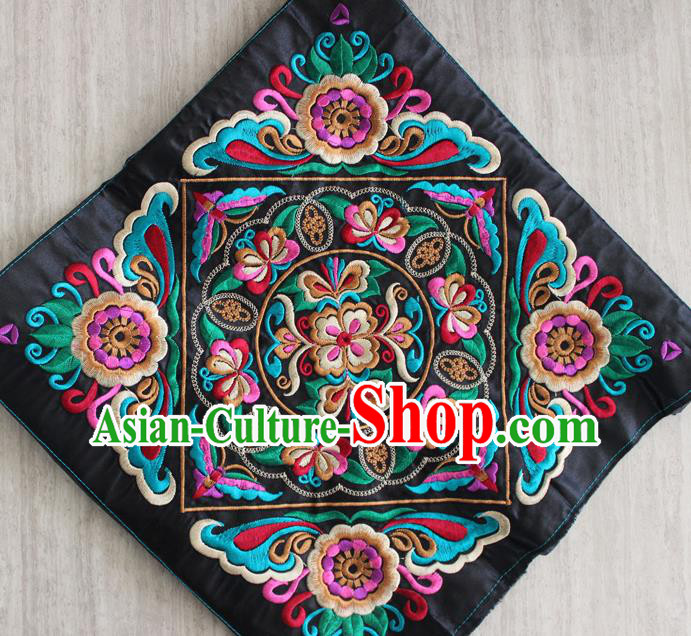 Chinese Traditional Embroidered Pink Sunflowers Applique Embroidery Patch Embroidery Craft Accessories