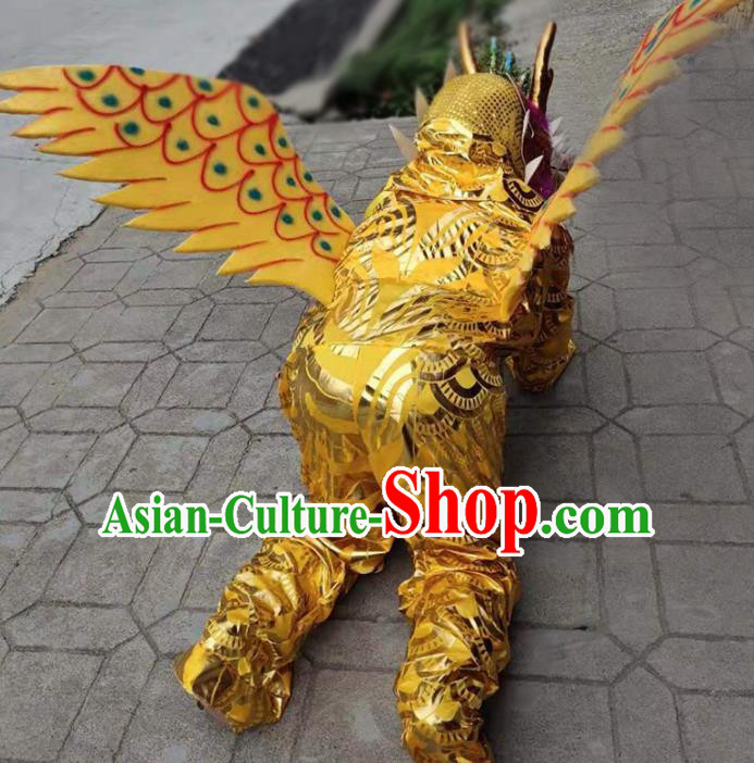 Traditional Chinese New Year Cosplay Golden Dragon Costume Complete Set