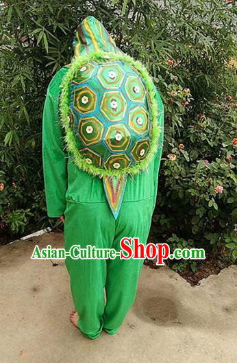 Traditional Chinese New Year Cosplay Tortoise Green Costume Complete Set