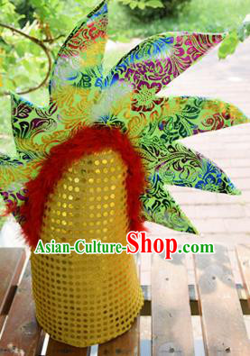 Chinese Traditional Folk Dance Yellow Dragon Head Lantern Festival Dragon Dance Prop