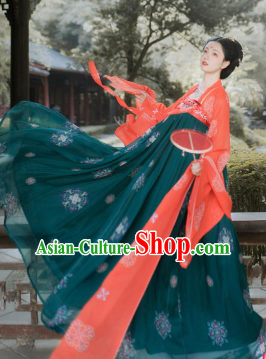 Traditional Chinese Tang Dynasty Royal Princess Hanfu Dress Ancient Court Lady Historical Costumes for Women