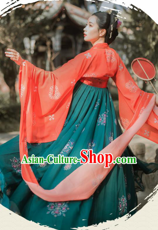 Traditional Chinese Tang Dynasty Royal Princess Hanfu Dress Ancient Court Lady Historical Costumes for Women