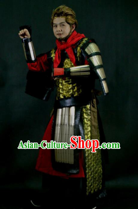 Chinese Traditional Cosplay Monkey King Body Armor Ancient Swordsman Costumes for Men