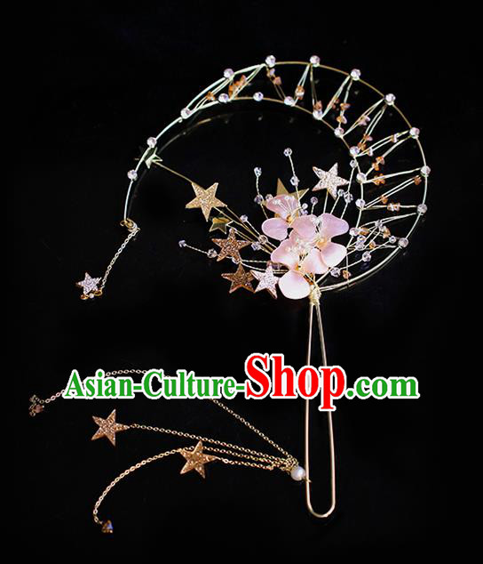 Chinese Traditional Palace Fans Handmade Classical Hanfu Wedding Fan for Women