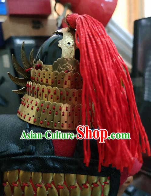 Chinese Traditional Tang Dynasty General Helmet Ancient Soldier Hat Headwear for Men