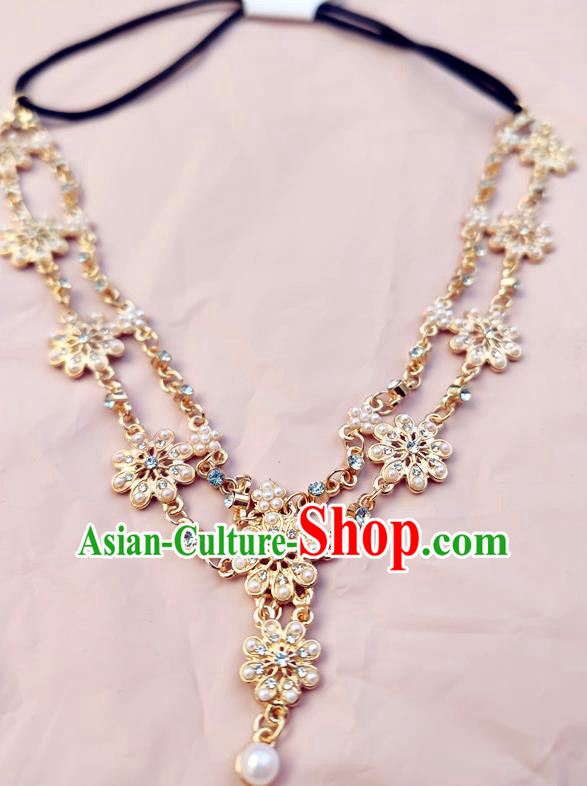 India Traditional Dance Eyebrows Pendant Asian Indian Handmade Hair Accessories for Women