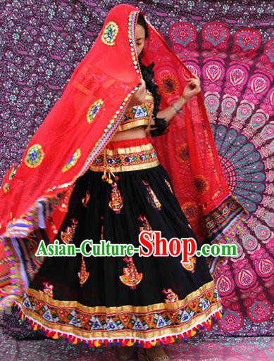 Asian India Traditional Folk Dance Dress Indian Lehenga Costumes for Women