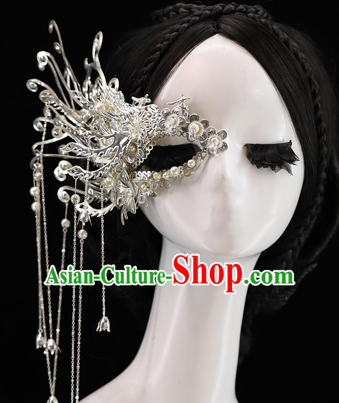 Traditional Chinese Handmade Tassel Hairpin Blinder Headdress Ancient Hanfu Hair Accessories for Women