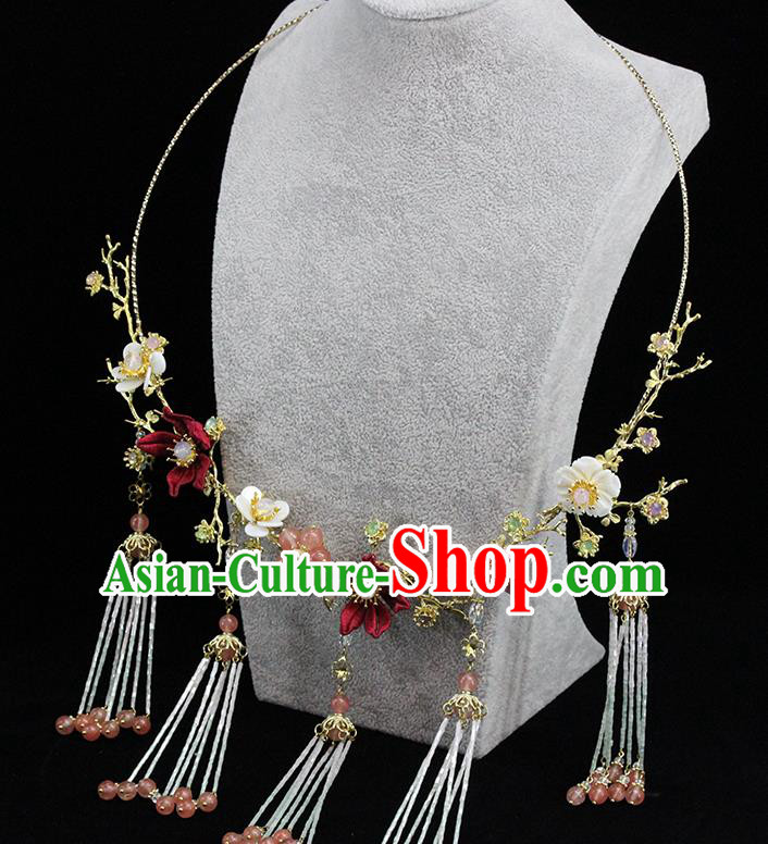 Traditional Chinese Ming Dynasty Necklace Ancient Handmade Necklet Accessories for Women