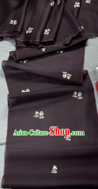 Chinese Classical Embroidered Pattern Design Wine Red Silk Fabric Asian Traditional Hanfu Brocade Material