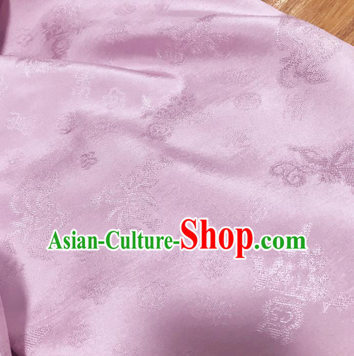 Chinese Traditional Classical Design Pattern Pink Silk Fabric Cheongsam Mulberry Silk Drapery