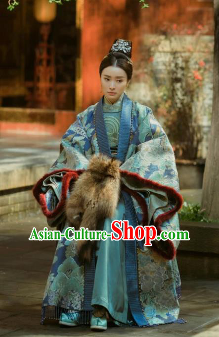 Chinese Ancient Drama Empress of the Ming Dynasty Crown Princess Replica Costumes and Headpiece Complete Set