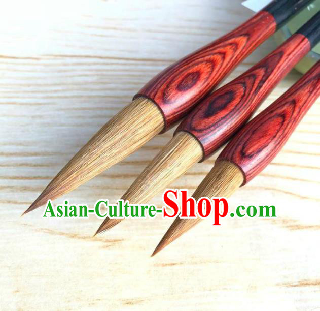 Traditional Chinese Calligraphy Weasel Hair Brush Handmade The Four Treasures of Study Bamboo Writing Brush Pen